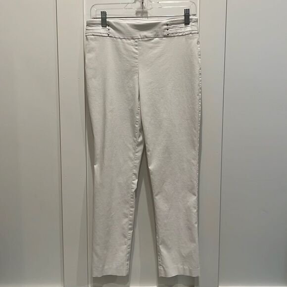 JM Collection White Pull-on Style Pants-FREE w/bundle purchase - Picture 1 of 8